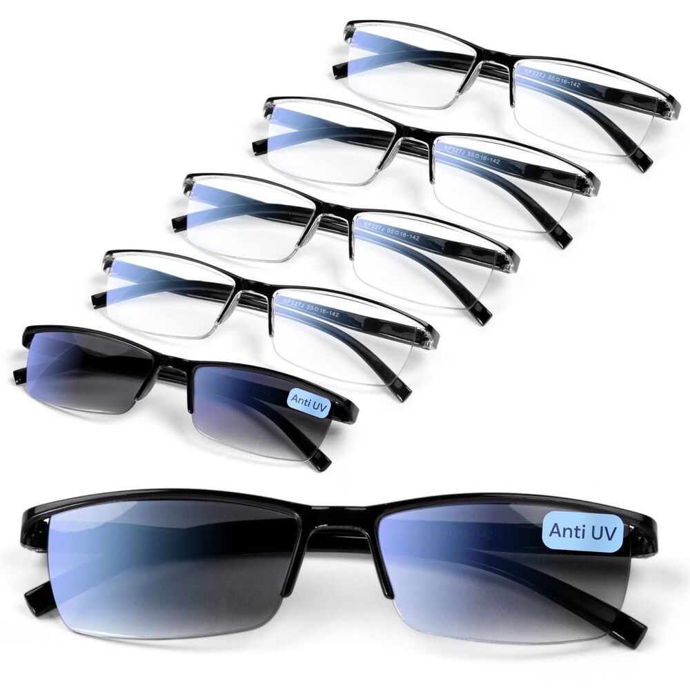 Gaoye 5 Pack Blue Light Blocking Reading Glasses Spring Hinge Computer Readers